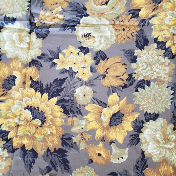 Vintage Midcentury 1940s/1950s Fabric-56 x 7 Yards-Amazing Floral Flowers Cotton - Picture 3 of 10